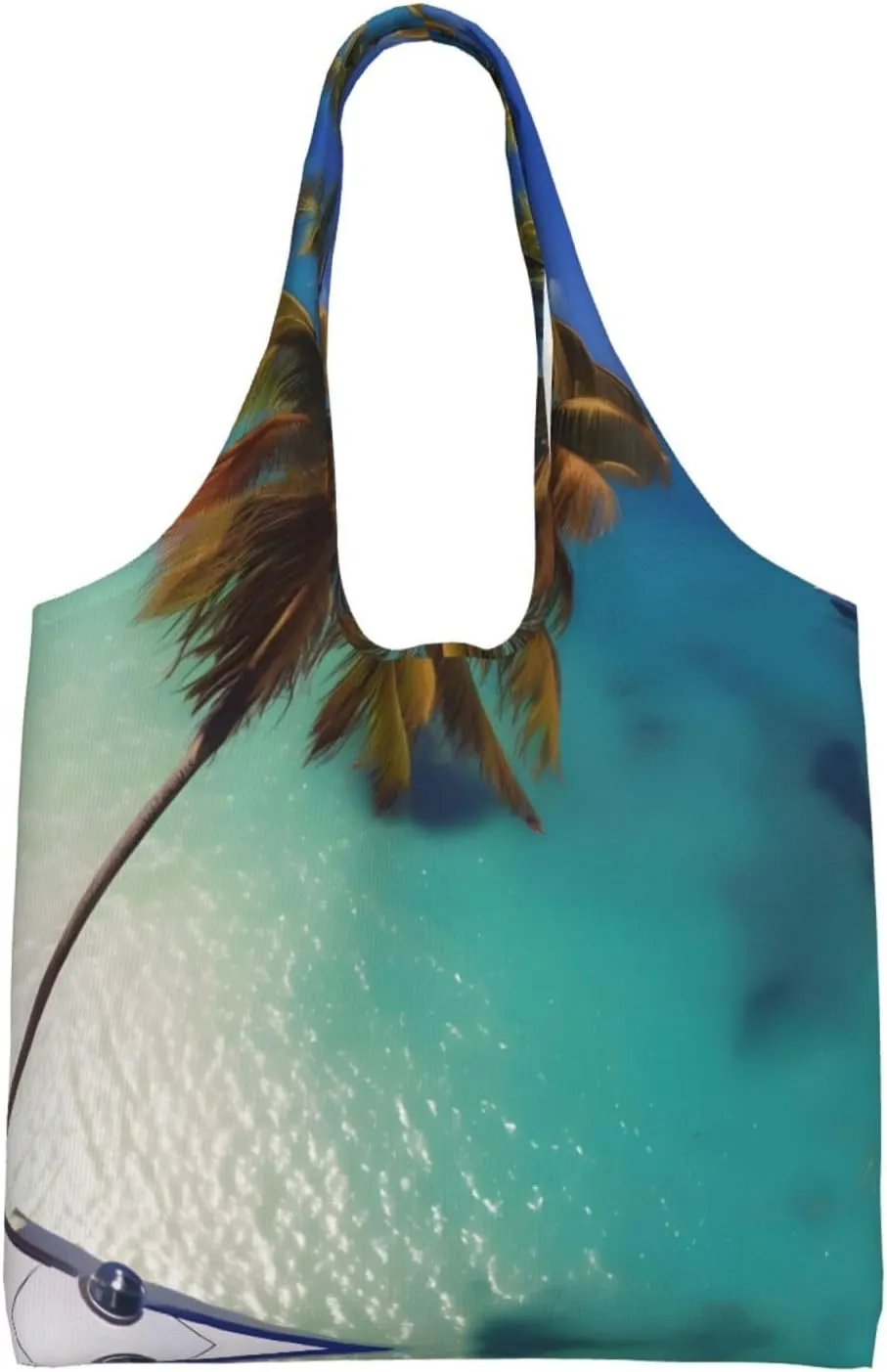 Beach Coconut Sunshine Printed Shoulder Bag - Suitable for sturdy canvas bags, shopping bags
