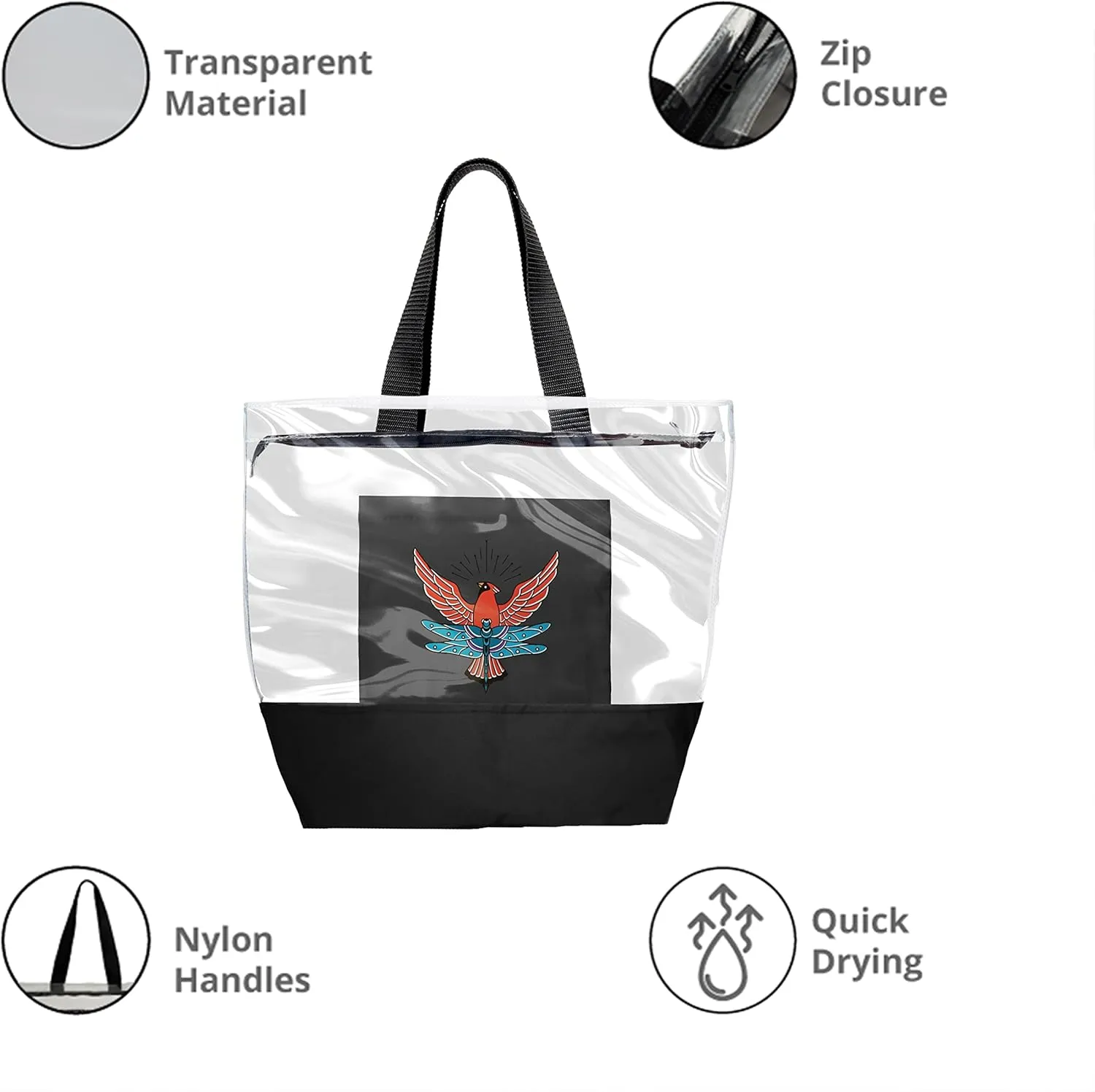 Beach Tote Bag Foldable Reusable Durable and Washable for Outdoor Travel Shopping Gym, Stadium