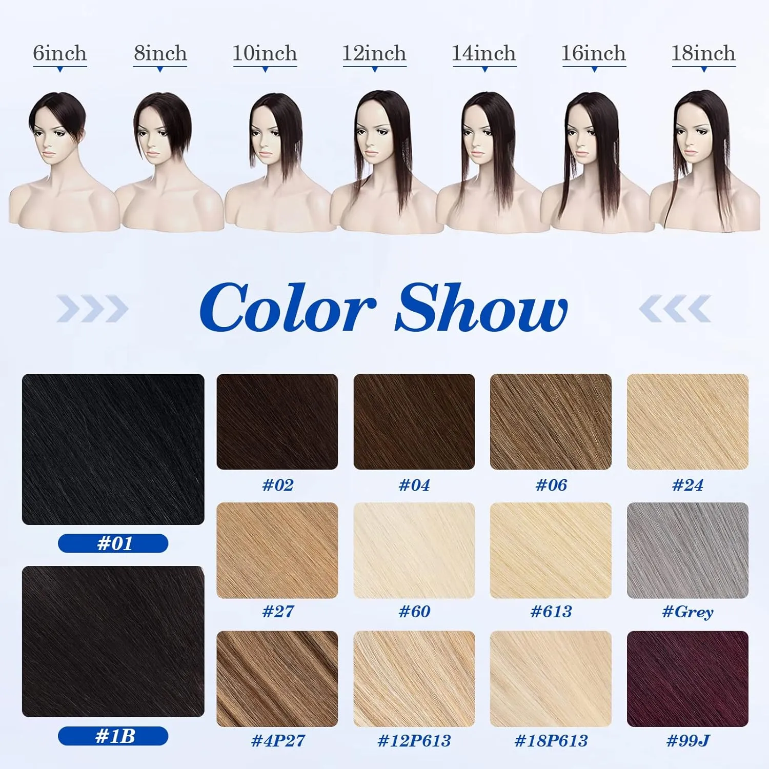 Benehair 14 Inch Hair Toppers for Women Real Human Hair 130% Density 4"x4.7" Hand Made Silk Base Wiglets Hairpieces for Thinning Hair -Medium Brown&Dark Blonde #4P27