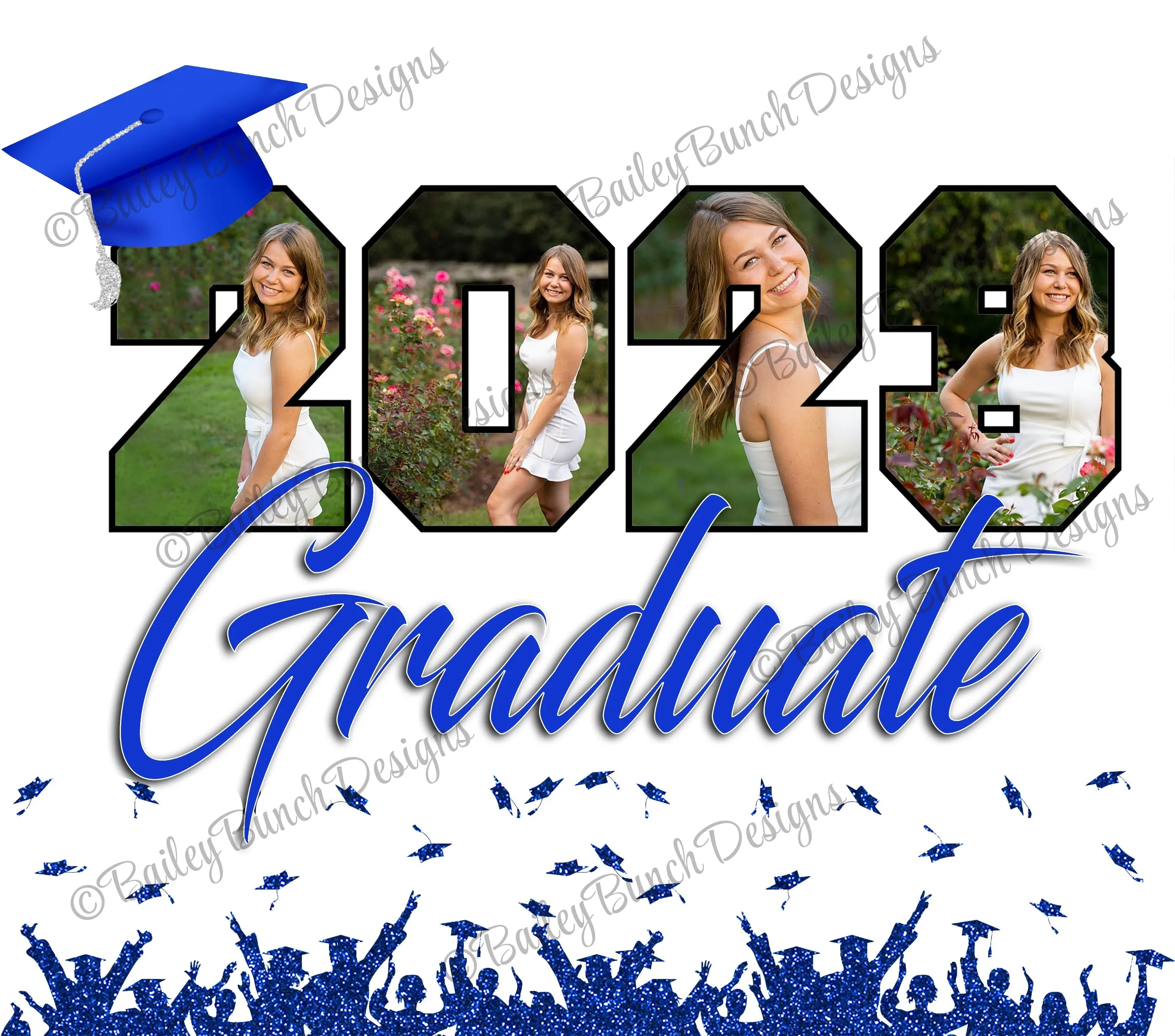 BH Eagles Senior Graduate Photo Shimmer Glitter Tumbler TUMSENPHOTO0520