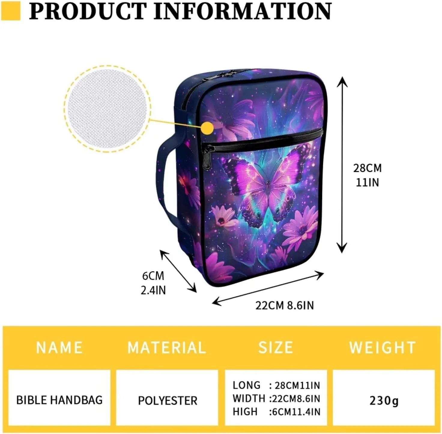 Bible Covers for Women Men Fashion Bible Bag for Pray Church Personalized Custom Handbag for Pens Cards Keys Gifts