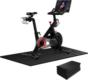 Bike Mat Compatible with Peloton Bikes, Treadmill Mat, Ellipticals, 63“ × 30”, Heavy-Duty, Non-Slip Mat for Exercise Bike, 1/4" Thick, Under Mat Protect Hardwood Floor Carpet