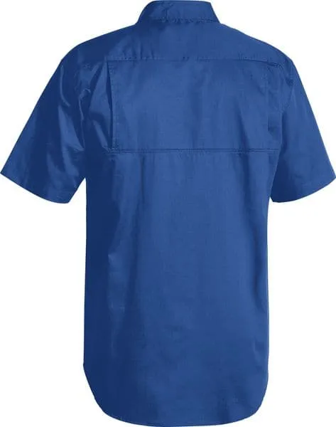 Bisley Cool Lightweight Drill Shirt - Short Sleeve - Royal (BS1893)