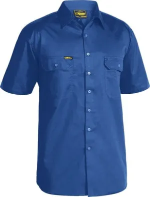 Bisley Cool Lightweight Drill Shirt - Short Sleeve - Royal (BS1893)