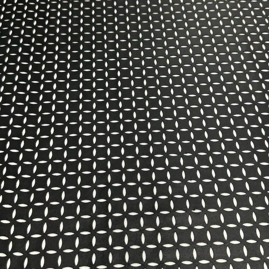 Black Eyelet Perforated Lamb