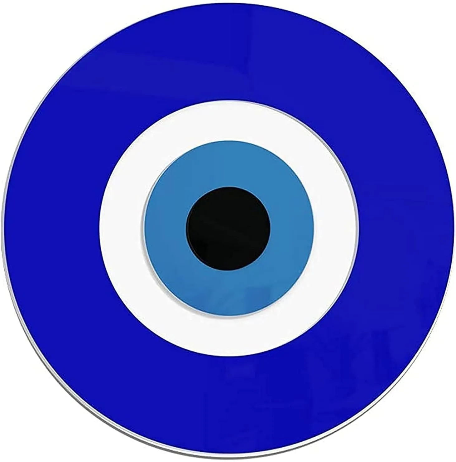 Blue Evil Eye Wall Decor Hanging Ornament | 12" Diameter | Good Luck Charm | Wall Decor Amulet | Turkish Nazar Bead Decoration | Home Protection and Blessing