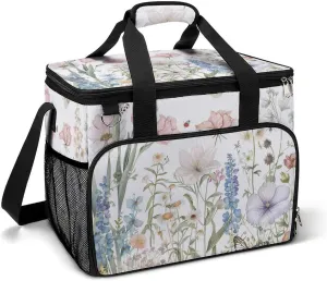 Bluebonnets Phalaenopsis Butterflies Insect Leakproof Camping Backpack Travel Cooler Bag Beach Food Storage Lunch Pack