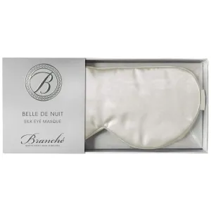 Branche Beauty Belle De Nuit Sleep Mask - Silk Eye Mask 6A Silk 22 Momme Eye Cover Sleepover Shade Blindfold Mask for Luxury Sleep in Total Darkness (Creme)