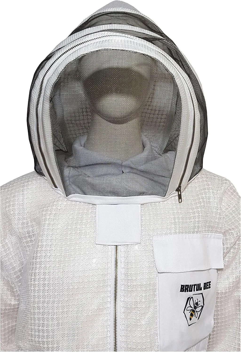 Brutul Bee 3 Layer Beekeeping Ventilated Jacket Fully Protection Beekeepers Ultralight Beekeeping Jacket with Fencing Veil