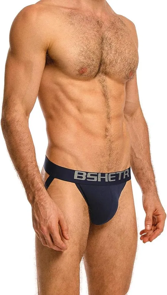 BSHETR Men's Jockstraps Athletic Supporters 4-Pack Cotton Work Out Underwear