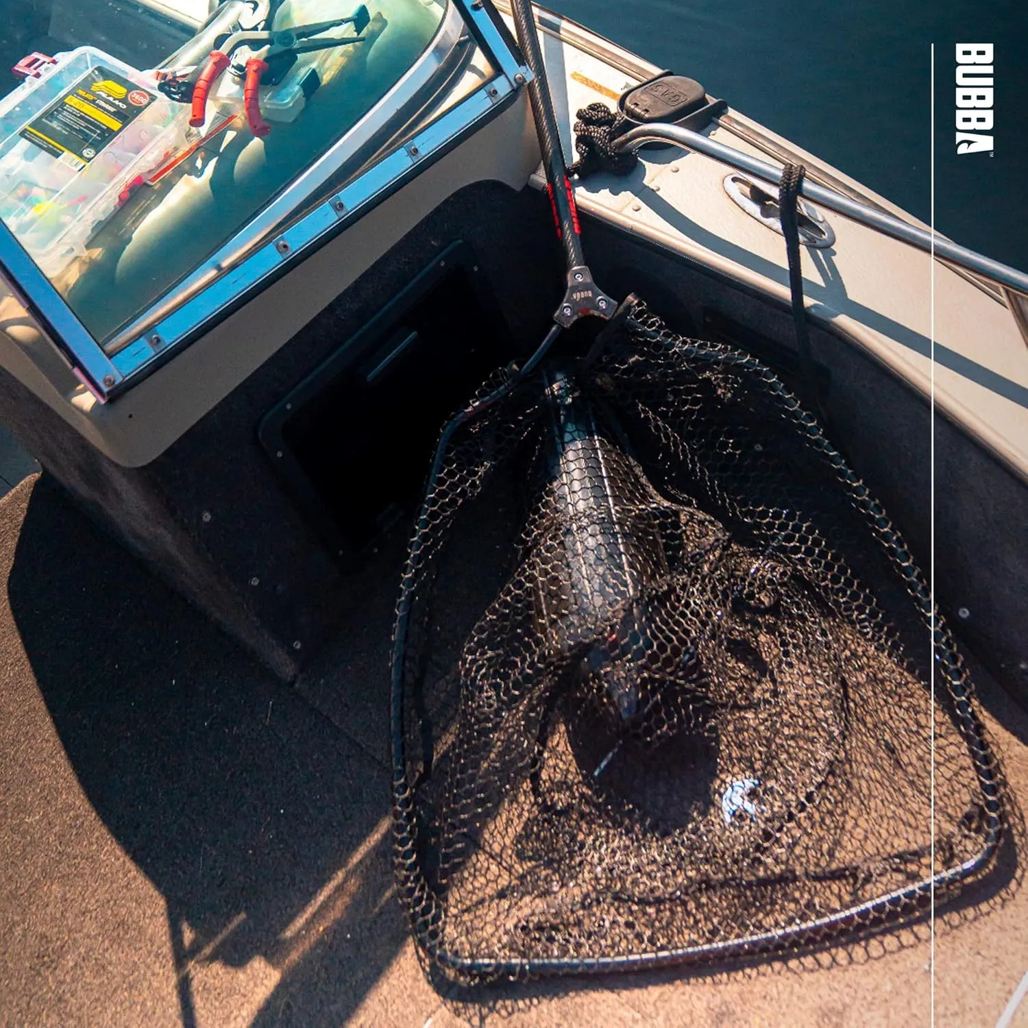BUBBA Landing Nets with Corrosion Resistant Construction, Non-Slip Grip Handle and Carbon Fiber Shafts for Fishing, Angling, Boating and Outdoors