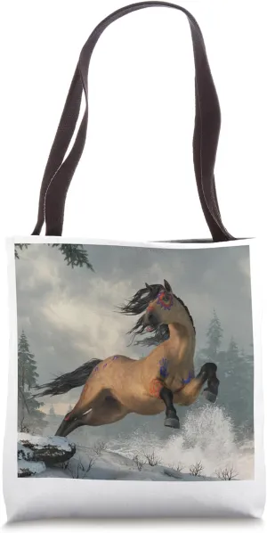 Buckskin War Horse Tote Bag