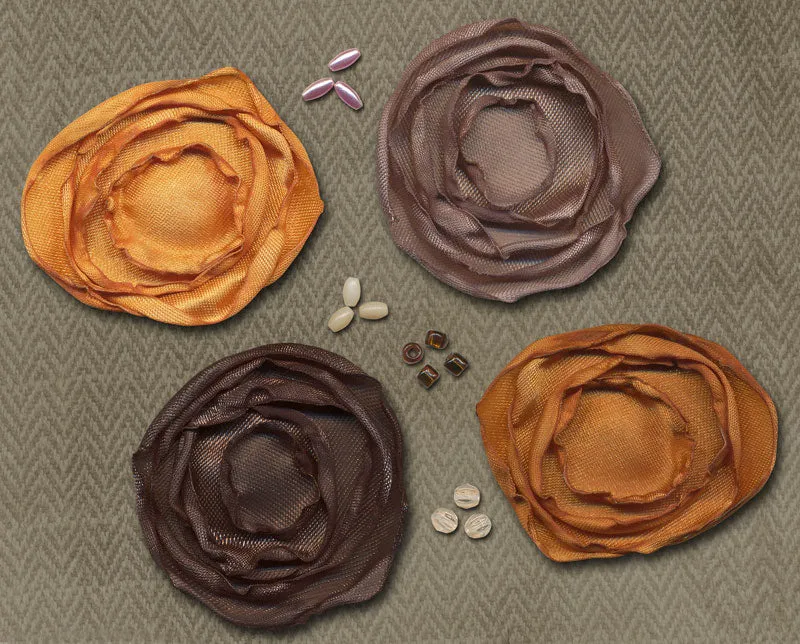 Burnt Edge Silk Flowers, Volume 01