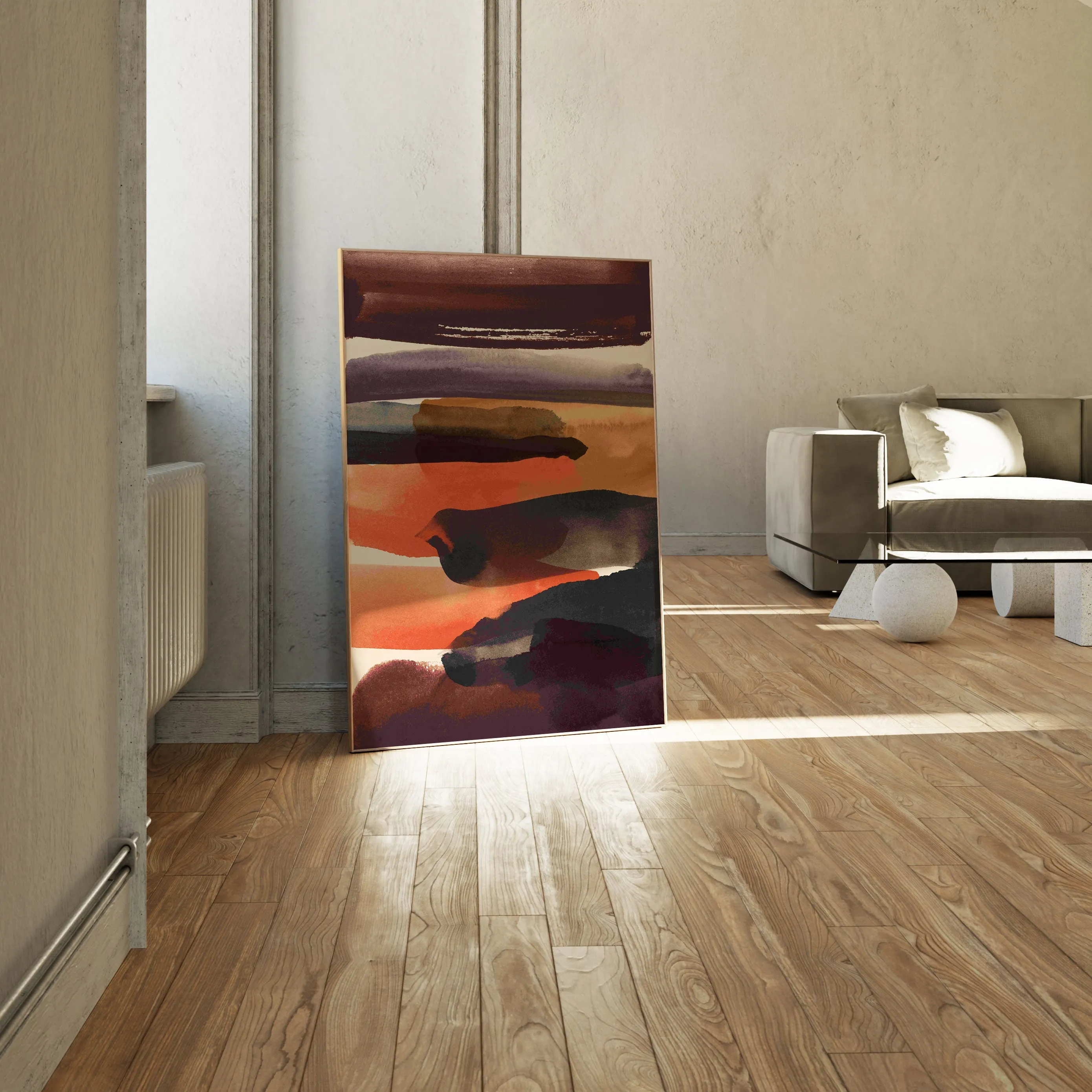 Burnt Sienna, Abstract Art, Minimal Art, Minimalist