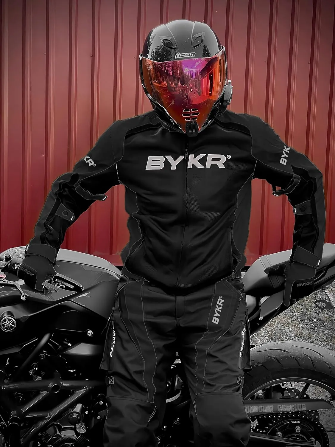 BYKR Mesh Motorcycle Jacket For Men Dual Sports Adventure Breathable Riding Protective Motorbike Jackets Enduro CE Armored