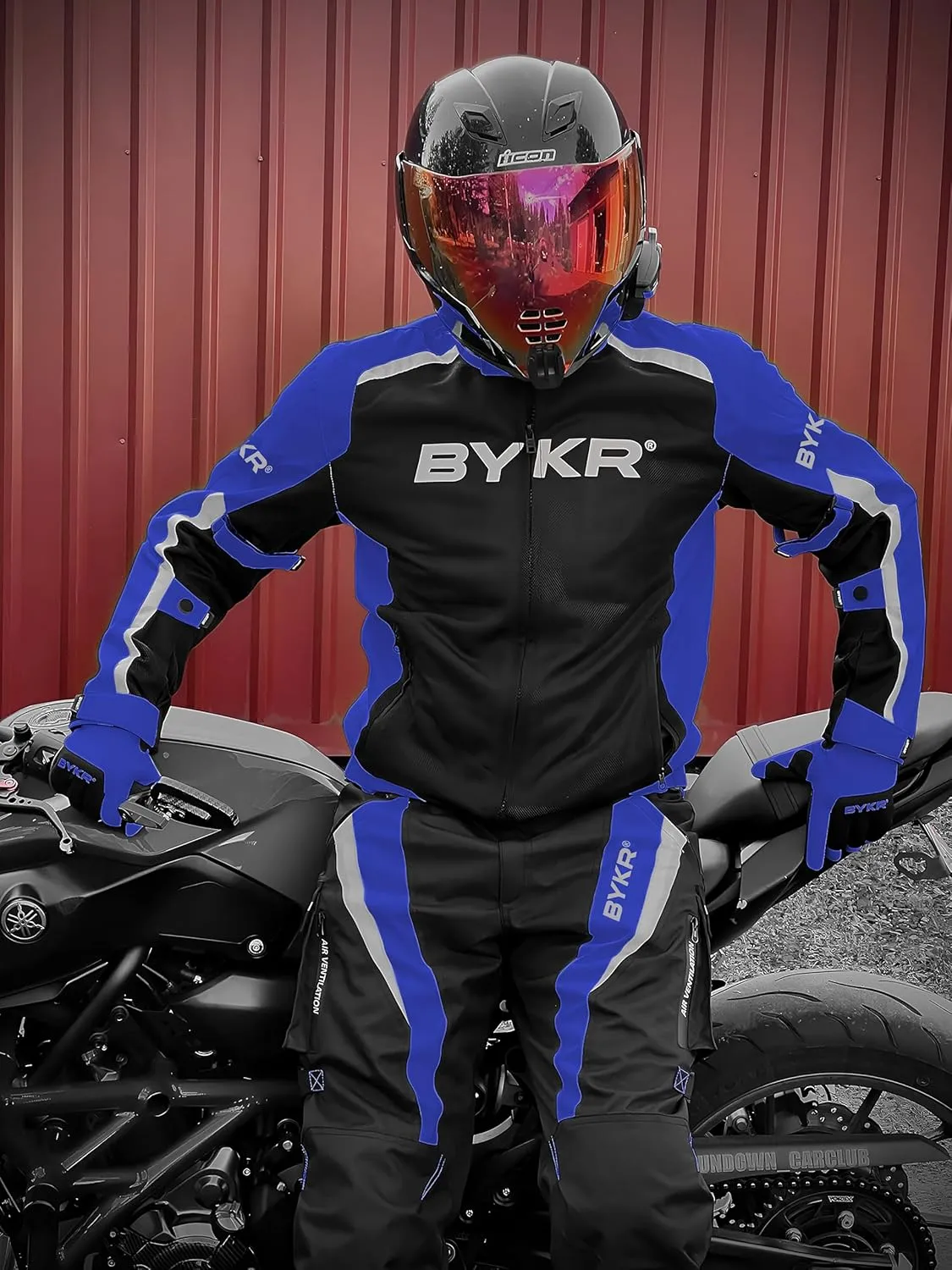 BYKR Mesh Motorcycle Jacket For Men Dual Sports Adventure Breathable Riding Protective Motorbike Jackets Enduro CE Armored