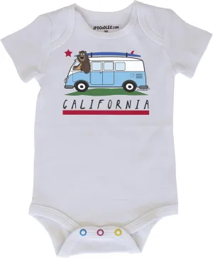 California State Flag Bear Bodysuit, Sizes Newborn to Toddler Onesie