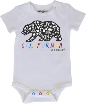 California State Flag Bear Bodysuit, Sizes Newborn to Toddler Onesie