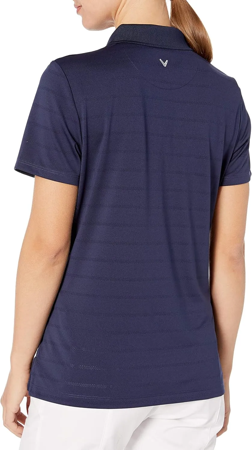 Callaway Women's Golf Short Sleeve Pique Open Mesh Polo Shirt