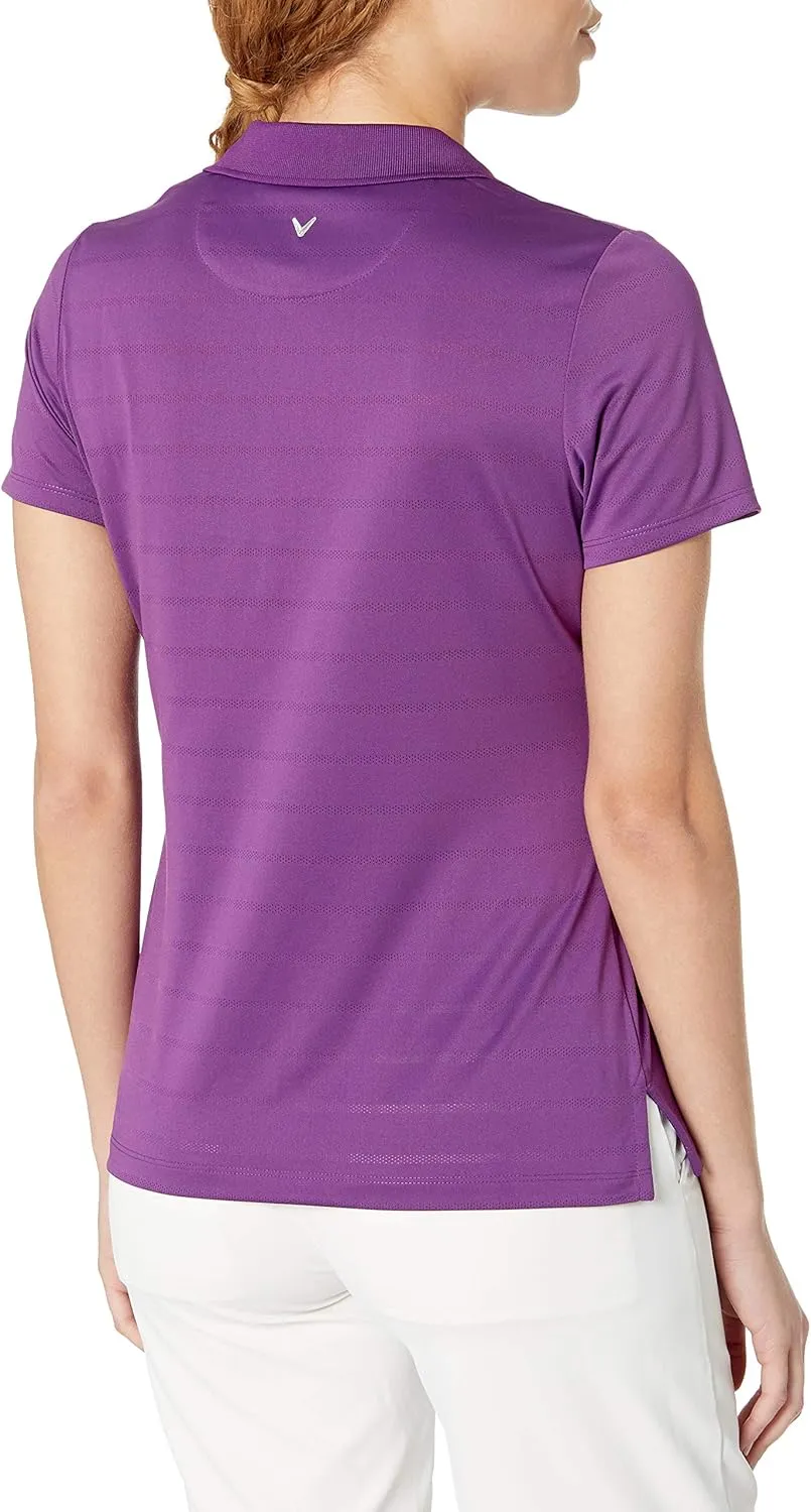 Callaway Women's Golf Short Sleeve Pique Open Mesh Polo Shirt