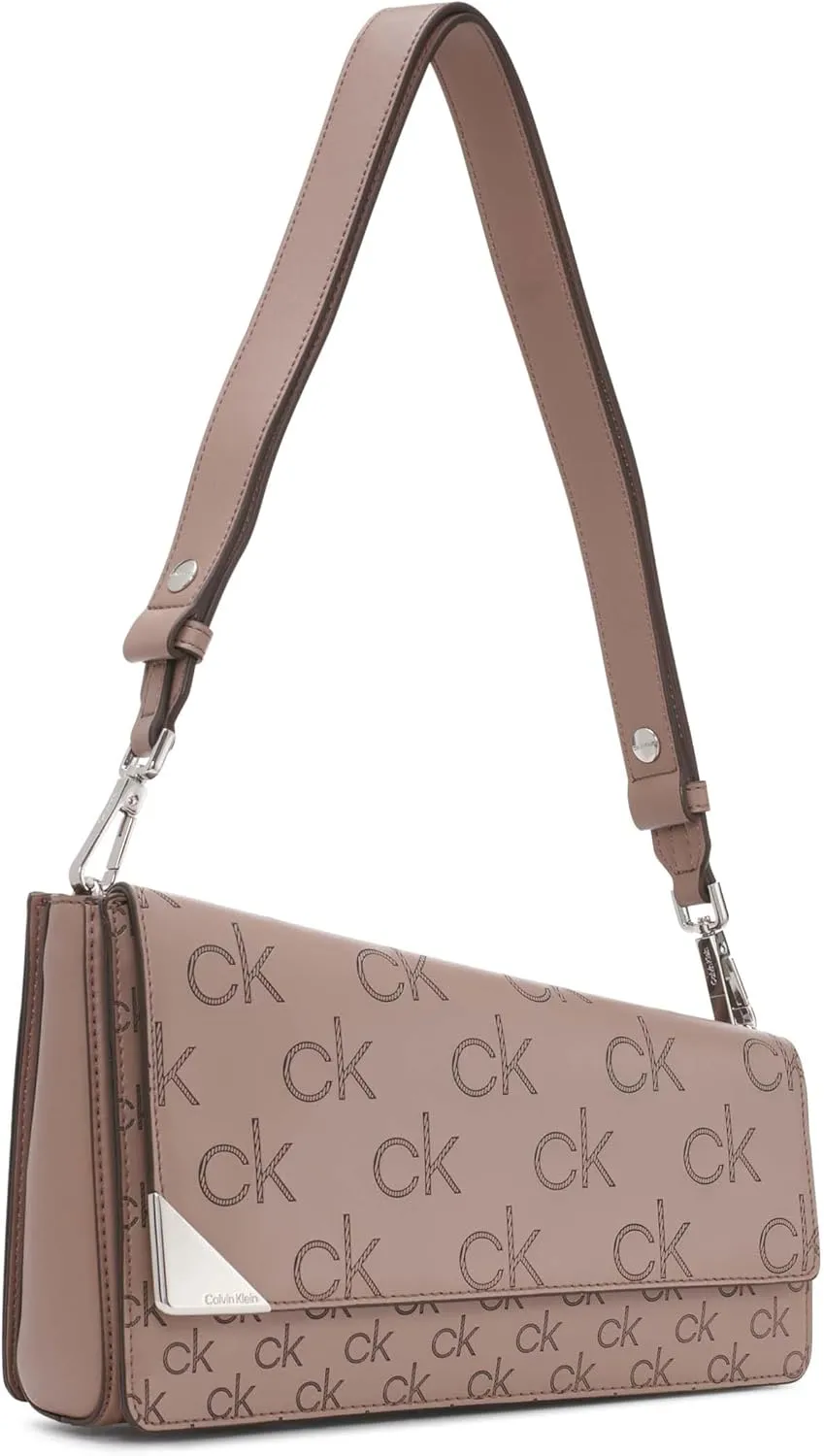 Calvin Klein Basalt Flap Demi Shoulder Bag