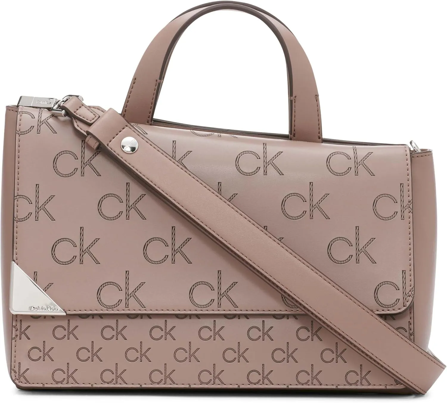 Calvin Klein Basalt Flap Top Handle Satchel