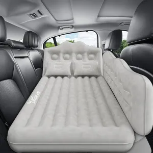 Car Air Mattress Bed: Inflatable Back Seat Air Mattress for SUV, Thick Camping Sleeping Pads with Pillows Air Pumps, Sedan, Truck, SUV, Grey