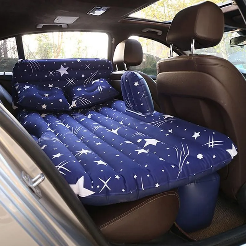 Car Air Mattress for Chery Arrizo 6 2018–2025, Inflatable Back Seat Sleeping Pad with Pump & 2 Pillows, Folding Portable Camping Bed for Travel& Road Trips,Blue