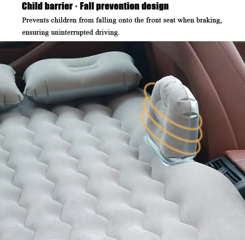 Car Air Mattress for Chery Tiggo 8 Plus 2020–2025, Inflatable Back Seat Sleeping Pad with Pump & 2 Pillows, Folding Portable Camping Bed for Travel& Road Trips,Black