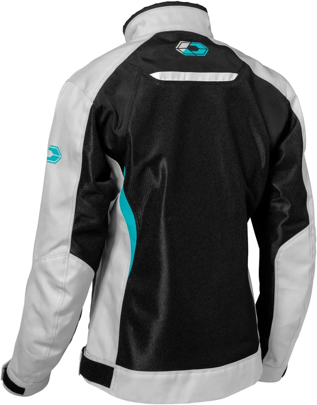 Castle X Women's Pulse 2 Motorcycle Jacket - Silver/Black/Turquoise, 2X-Large