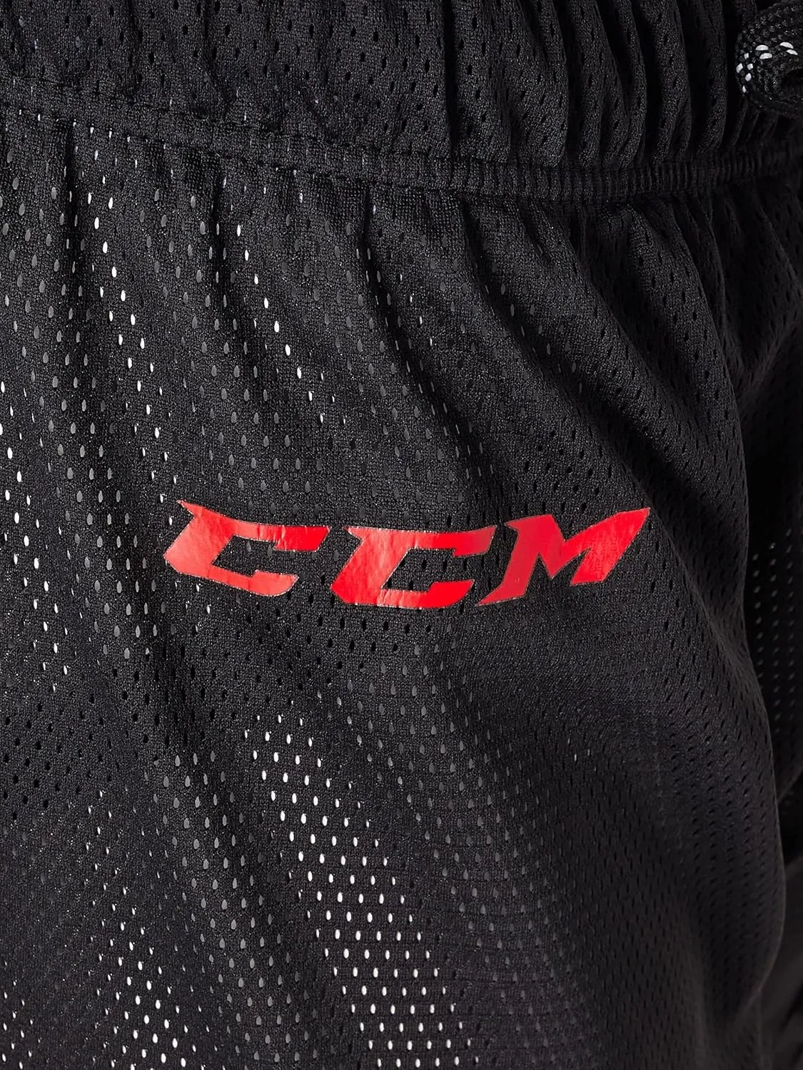 CCM Boy's Loose Fit Hockey Mesh Jock Shorts with Sock Tabs Size Junior Sports