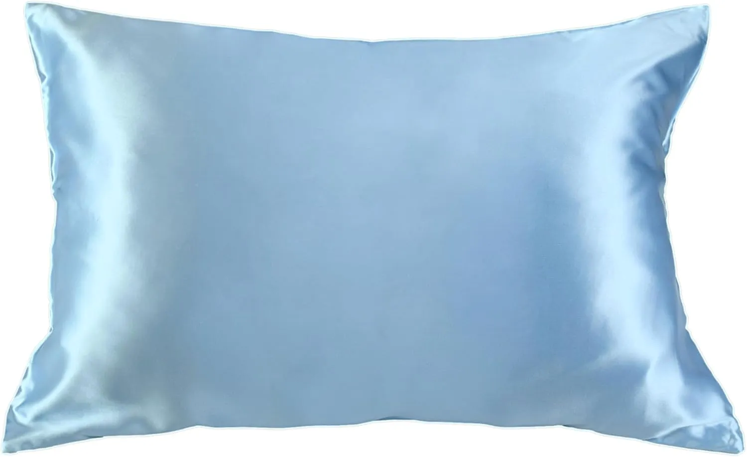 Celestial Silk 100% Silk Pillowcase for Hair Zippered Luxury 25 Momme Mulberry Silk Charmeuse Silk on Both Sides of Pillow Cover -Gift Wrapped- (King, ICY Blue)