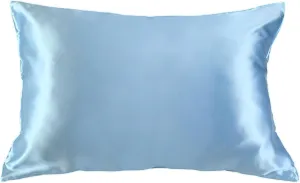Celestial Silk 100% Silk Pillowcase for Hair Zippered Luxury 25 Momme Mulberry Silk Charmeuse Silk on Both Sides of Pillow Cover -Gift Wrapped- (King, ICY Blue)
