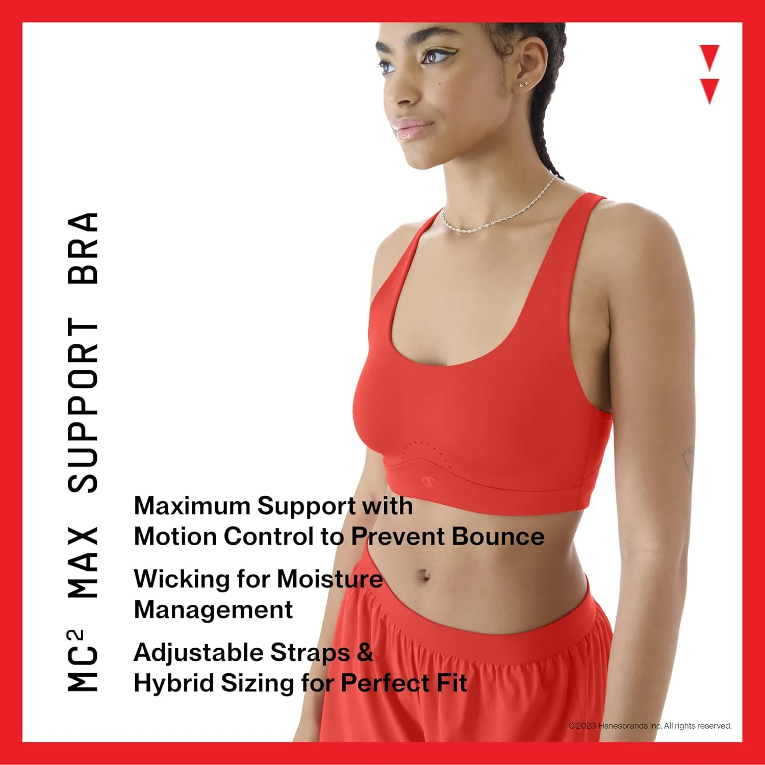 Champion Women'S Sports Bra, Motion Control, High Impact Sports Bra For Women (Hybrid Sizes)