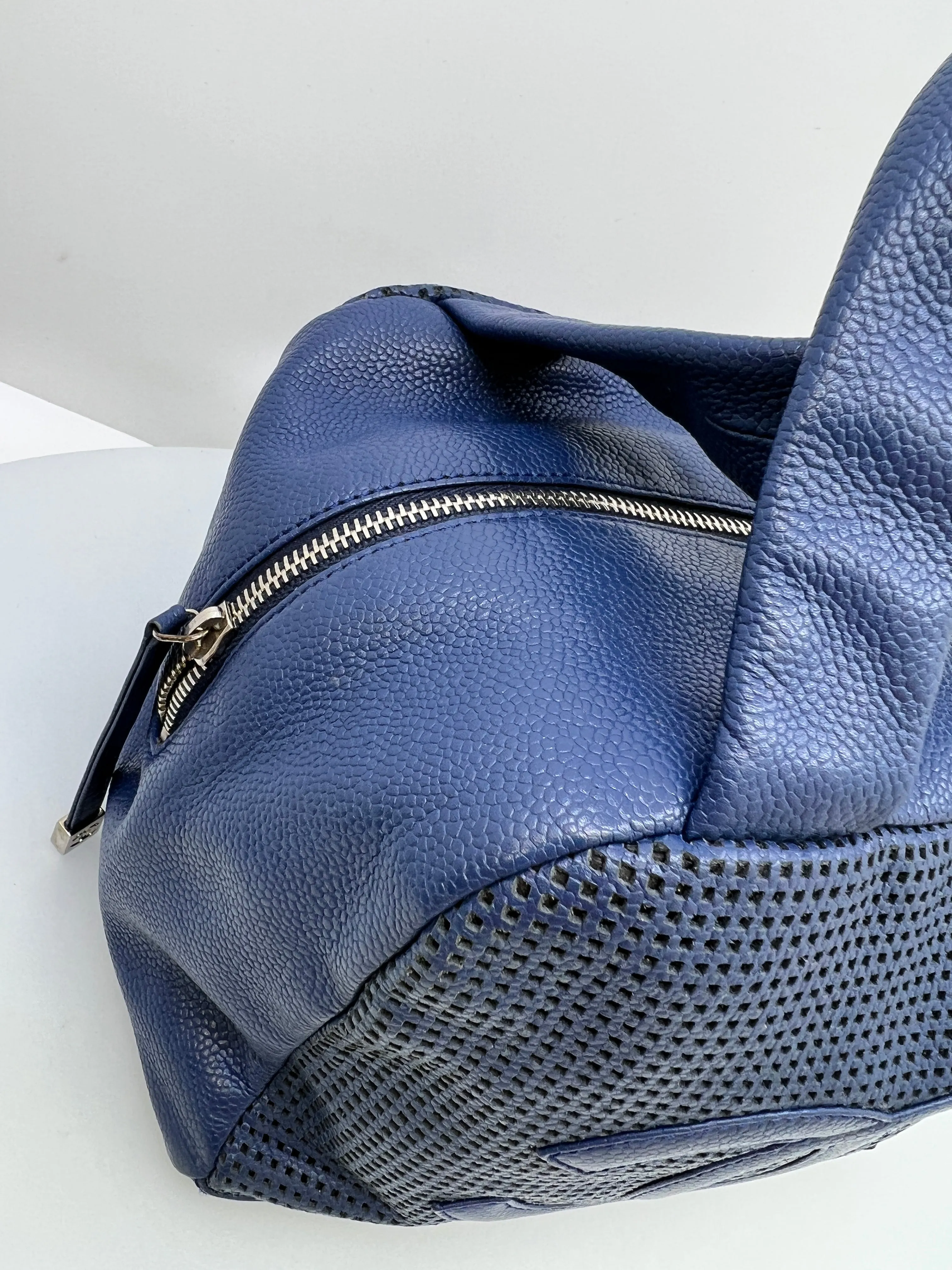 CHANEL VINTAGE PERFORATED CC BOWLER HANDBAG