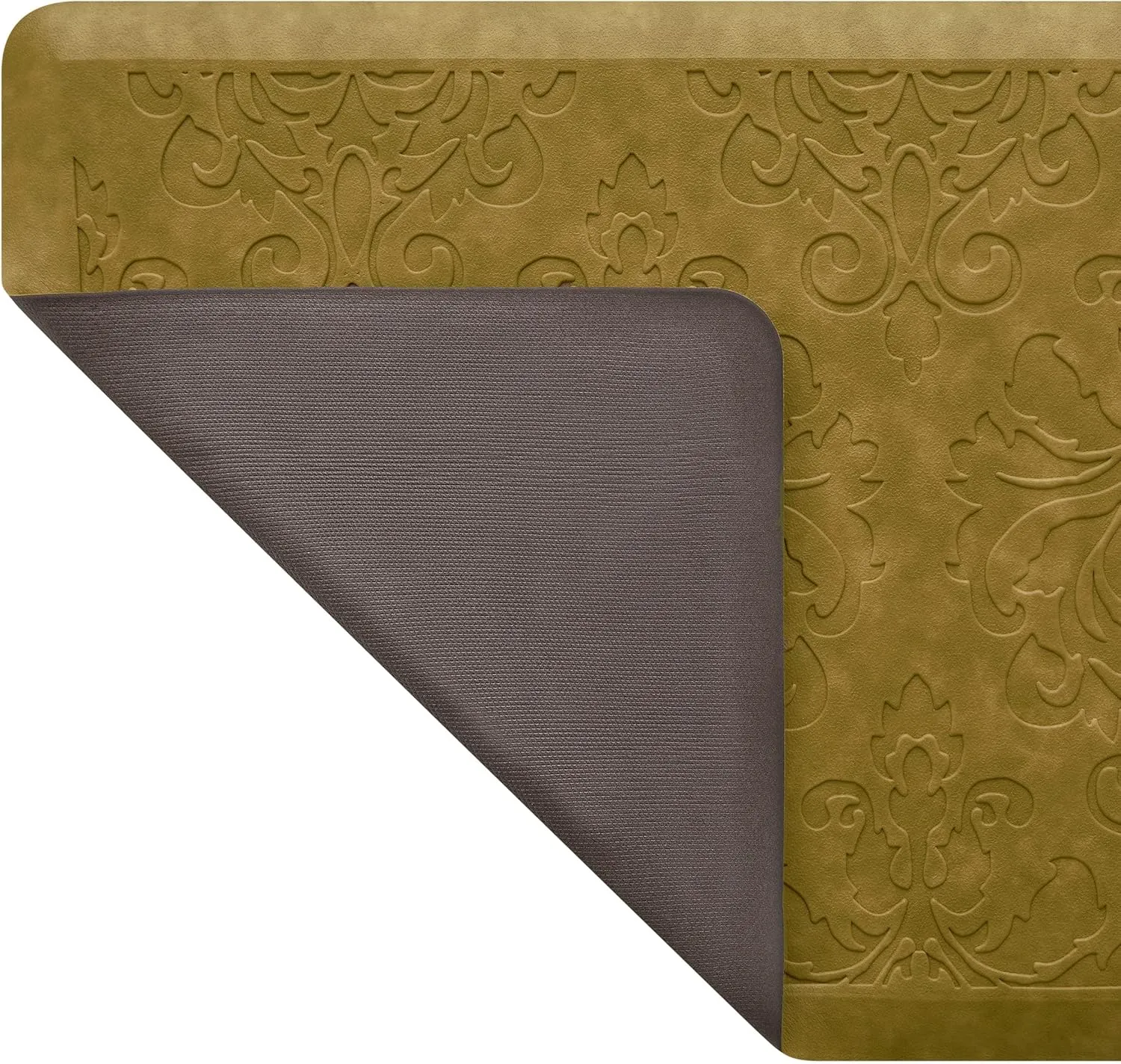 Chef Gear - Anti-Fatigue Gelness Kitchen Mat - Marni Design - Cushioned Comfort Chef Mat - Faux Leather - Cooking & Standing Relief -Skid-Resistant - Measures 17.5"x48" - Beige, (YMK015855)