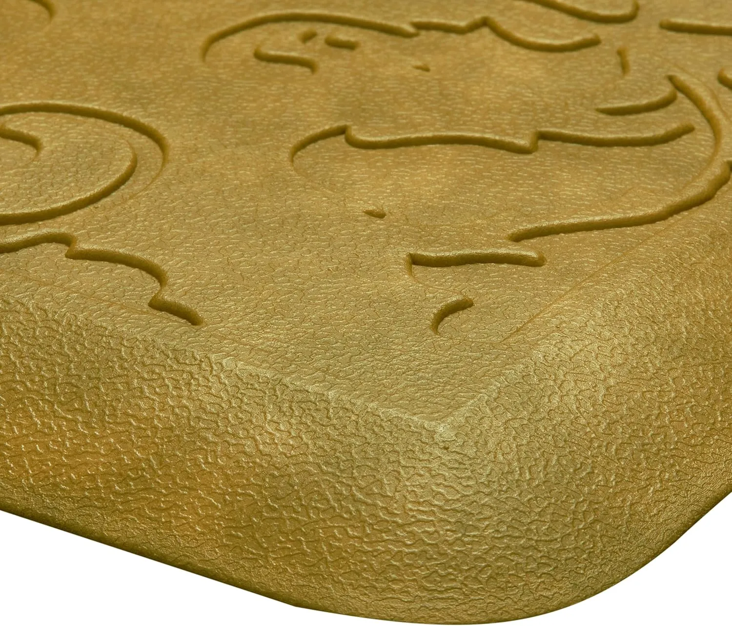Chef Gear - Anti-Fatigue Gelness Kitchen Mat - Marni Design - Cushioned Comfort Chef Mat - Faux Leather - Cooking & Standing Relief -Skid-Resistant - Measures 17.5"x48" - Beige, (YMK015855)
