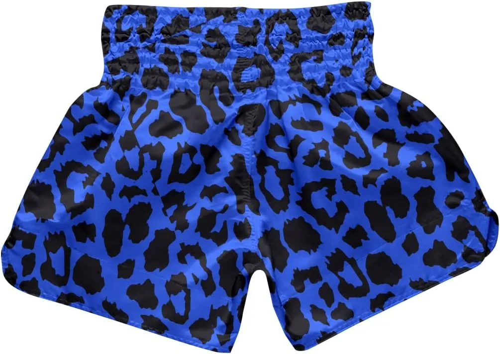 ChenHang Women Boxing Shorts Muay Thai Trunks Leopard Print MMA Sport Kick Martial Arts Training Gym Costume