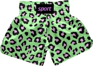 ChenHang Women Boxing Shorts Muay Thai Trunks Leopard Print MMA Sport Kick Martial Arts Training Gym Costume