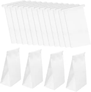 CHILDWEET 100pcs Travel Barf Bag Paper Vomit Bag Emesis Bags Blue Trash Bags Car Trash Bags Medical Emesis Bag Puke Bags Kraft Coated Paper Back Strip White Pregnant Woman Simple