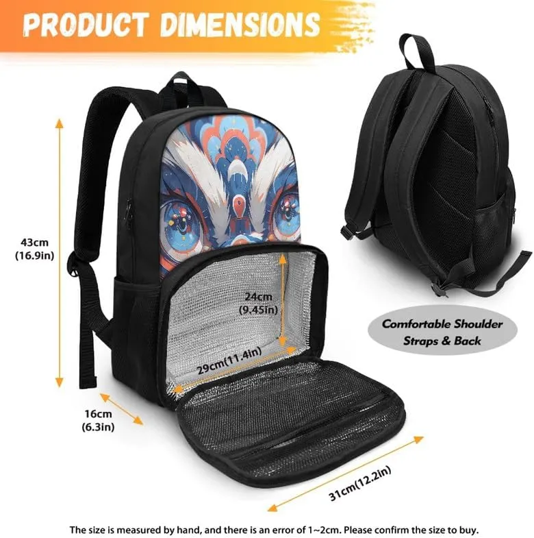 Chinese Lion Dance Women Lunch Backpack Turquoise Lion Dancing Insulated Cooler Backpack Lunch Bags Chinoiserie Collage Teacher Work Backpack Laptop Bookbag