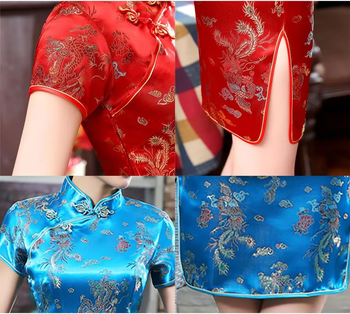 Chinese Style Dress Improves Cheongsam Temperament, Retro Long Silk Printed Daily Banquet Women's Performance Clothing