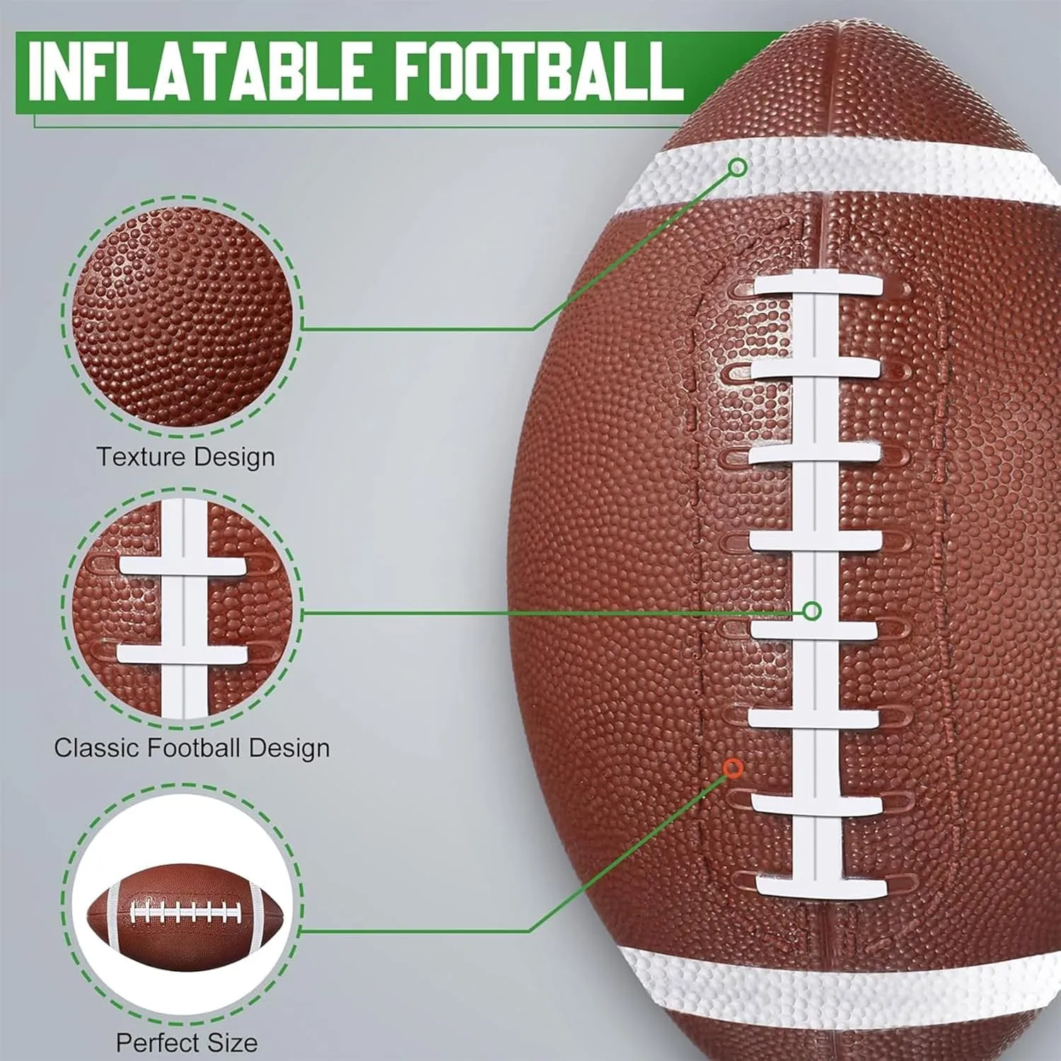Chivao 6 Pieces Mini Football Inflatable Playground Balls for Kids Junior Outdoor Indoor Family Games Football Lovers Gifts Birthday Favors