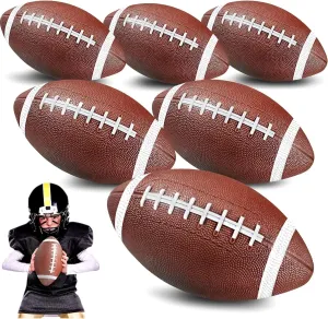 Chivao 6 Pieces Mini Football Inflatable Playground Balls for Kids Junior Outdoor Indoor Family Games Football Lovers Gifts Birthday Favors