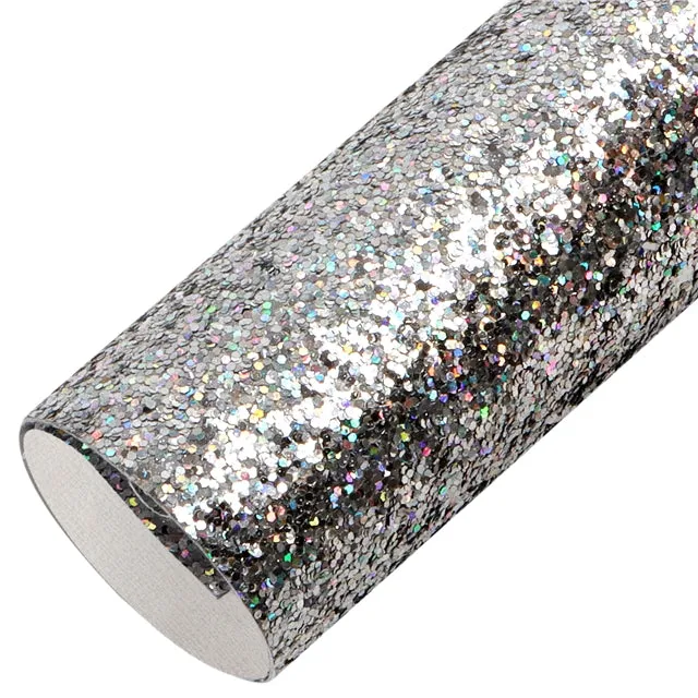 Chunky Glitter Faux Leather Sheet