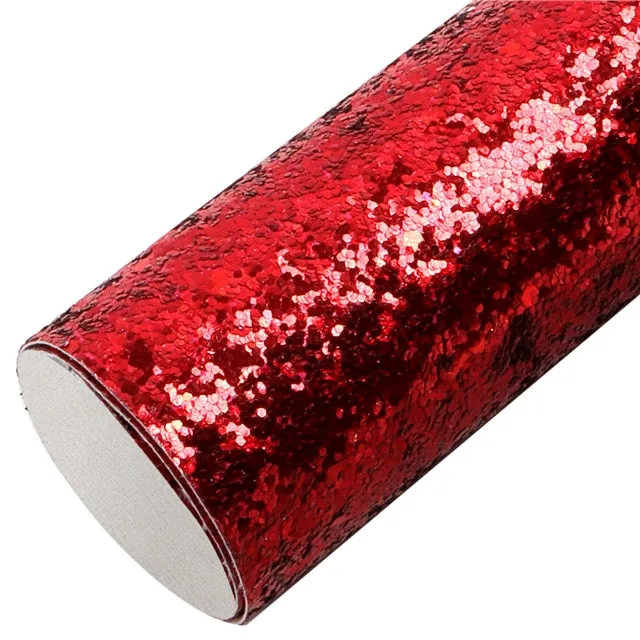 Chunky Glitter Faux Leather Sheet