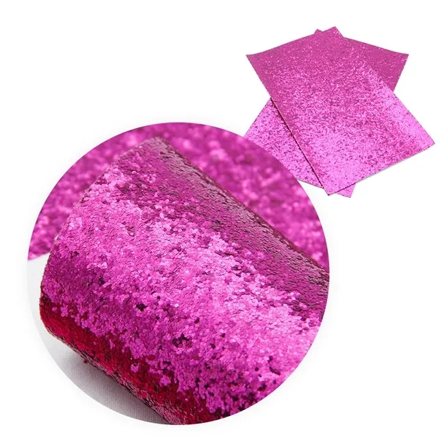 Chunky Glitter Faux Leather Sheet