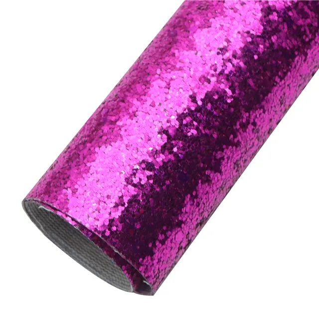 Chunky Glitter Faux Leather Sheet