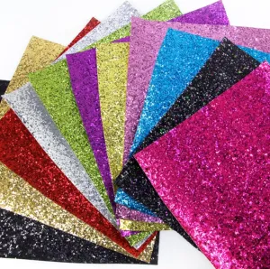 Chunky Glitter Faux Leather Sheet