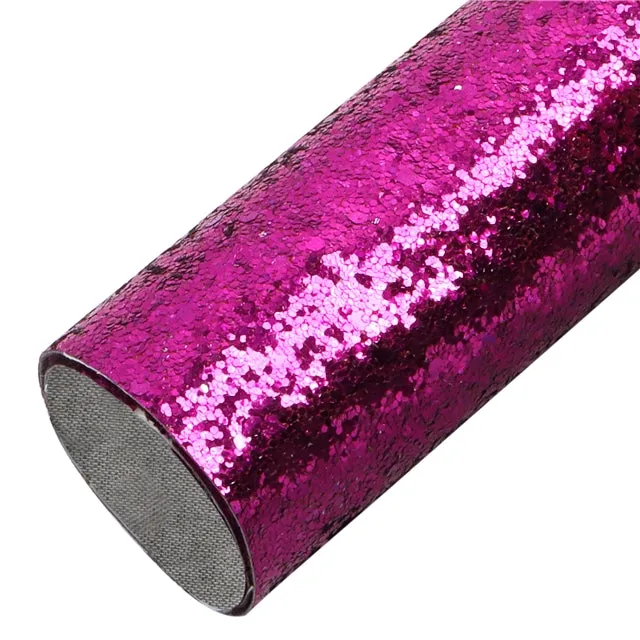 Chunky Glitter Faux Leather Sheet